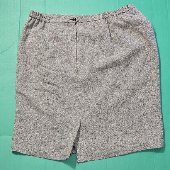 Dressbarn Gray Workwear Skirt Plus Size 20 Career Woman Sophisticated Lined Slit - Picture 2 of 7